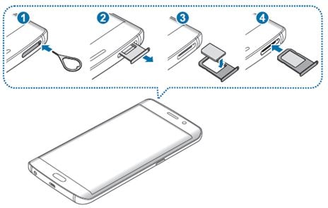 Galaxy S6 Edge Plus How To Install The Sim Or Usim Card Samsung Levant