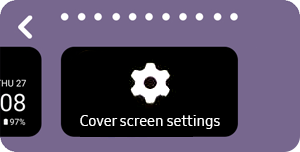 Galaxy Z Flip3 5G cover screen settings