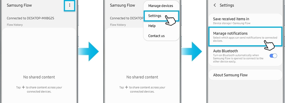 what does samsung flow do