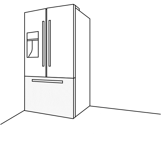 šaldytuvas turi stovėti vietoje, kurioje pakankamai erdvės