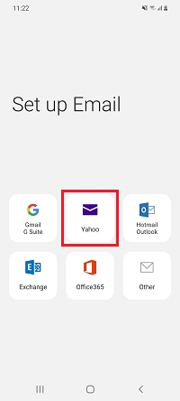 I cant access my Yahoo email account through the Samsung Email app