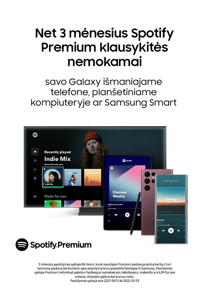 Spotify Premium Offer | Samsung Lietuva