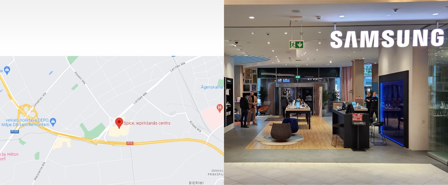 Samsung Veikali Latvijā, Rīgā (karte) | Samsung Latvija