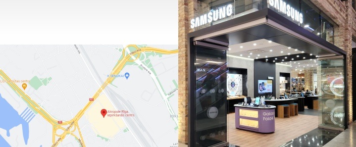 Samsung Veikali Latvijā, Rīgā (karte) | Samsung Latvija