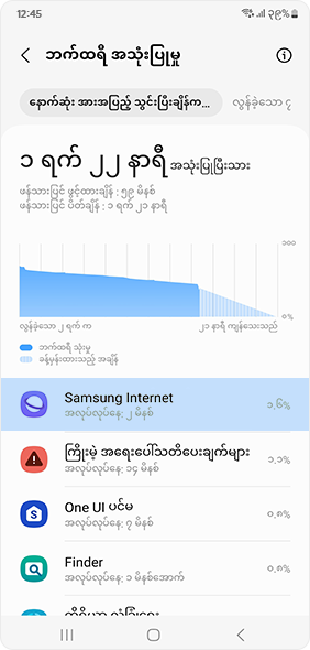 အသုံးမပြုသည့် အက်ပ်များအတွက် အက်ပ်ကိုအသက်မဝင်သည့် မုဒ်သို့ထားပါကို ဖွင့်လိုက်ပါ