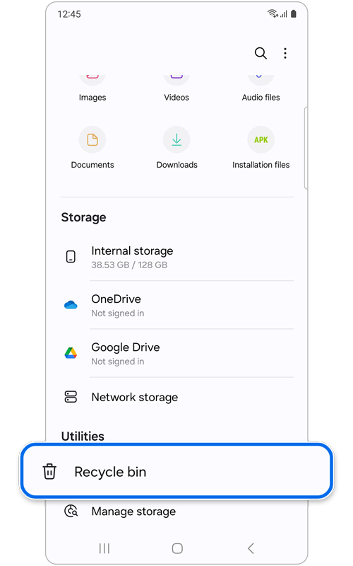 How the recycle bin feature enhances the My Files app on your Samsung ...