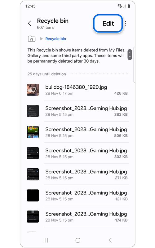 How The Recycle Bin Feature Enhances The My Files App On Your Samsung 