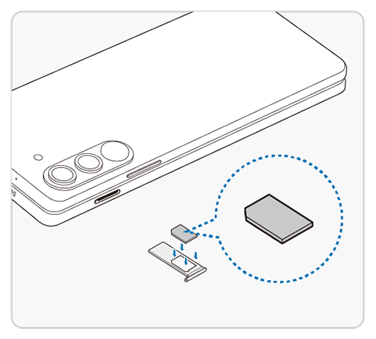 How to insert a SIM card into the Galaxy Z Flip5, Flip6, Fold5, or ...