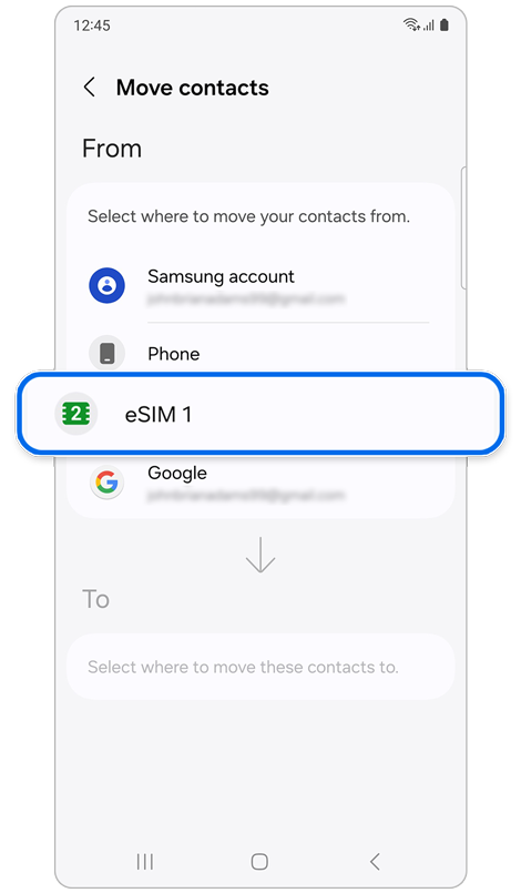 eSIM Contact saving function support discontinued | Samsung Caribbean