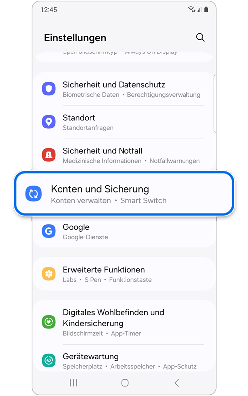Daten Von Samsung Auf Vivo übertragen Verwenden der Samsung Cloud zur Sicherung und Wiederherstellung von
