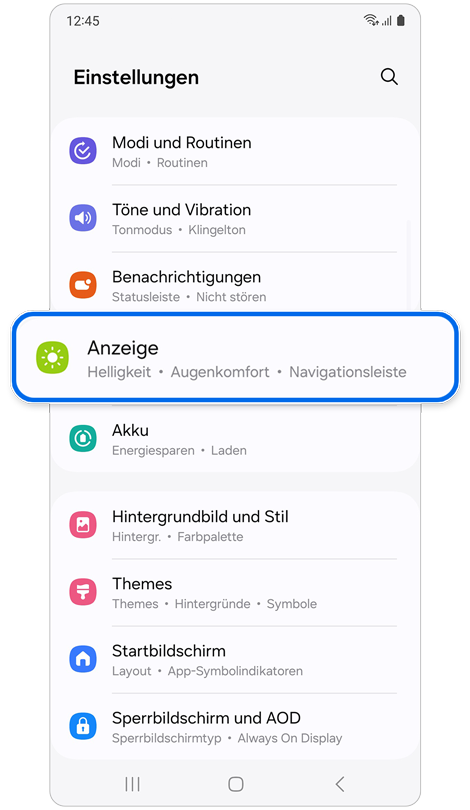Kleines Männchen In Der Navigationsleiste Der Startseite Optimierte Navigationsleiste auf Galaxy Geräten | Samsung DE