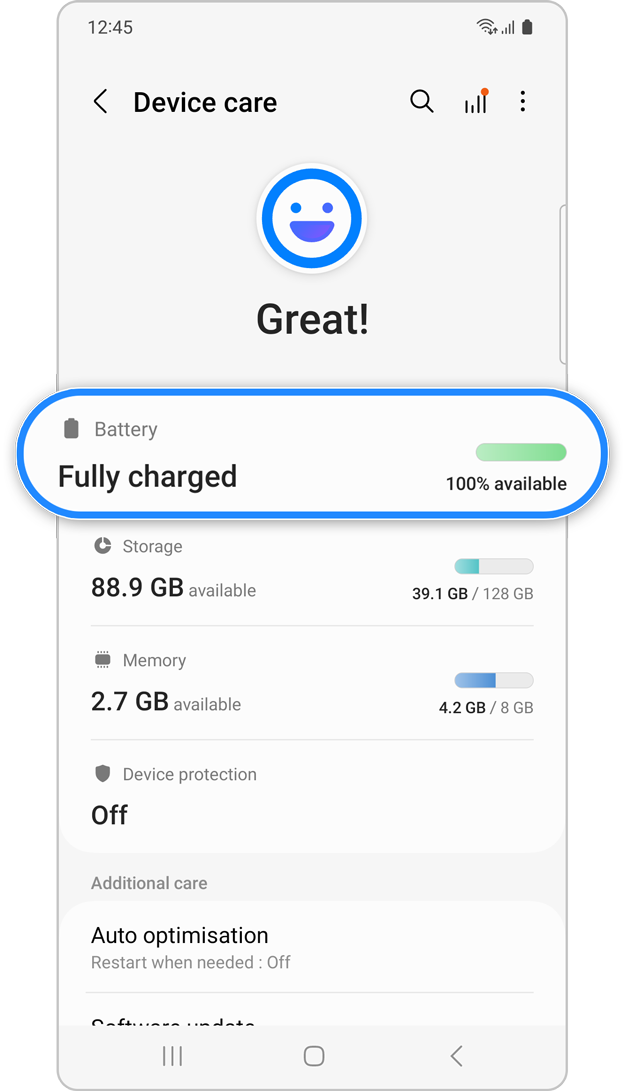 Activate Light performance mode step 2.