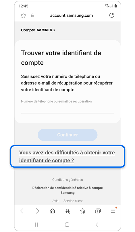 Comment trouver votre identifiant ou mot de passe Samsung si vous l