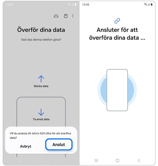 Så här använder du Smart Switch-appen för att överföra data mellan ...
