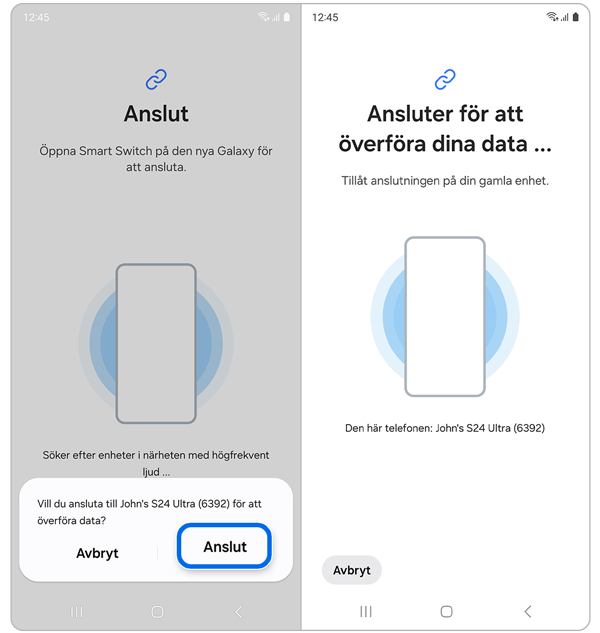 Så här använder du Smart Switch-appen för att överföra data mellan ...