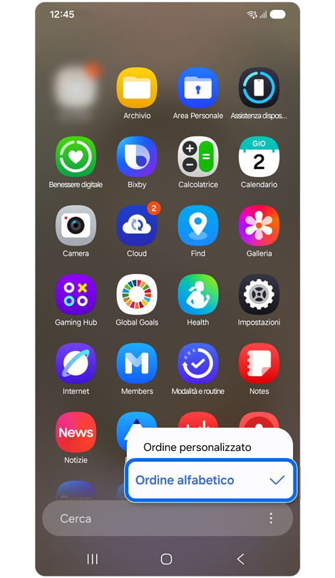 Guida alle modifiche dello schermo delle app sul Samsung Galaxy S25 ...