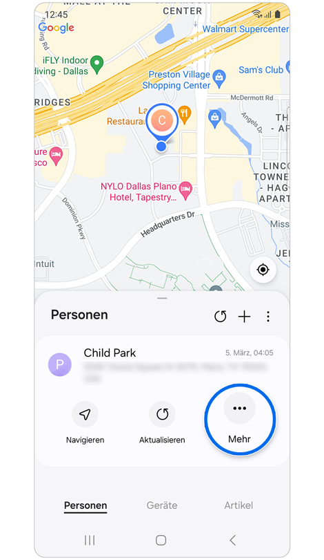 Samsung Find App Standort mit Kontakten teilen Samsung DE