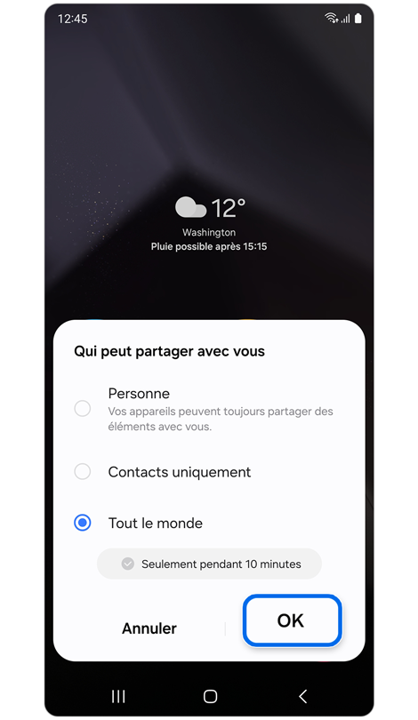 Utiliser Quick Share pour partager un fichier entre deux appareils ...
