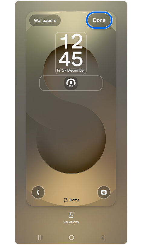 Brief widgets on your Samsung Galaxy S25 Edge Lock screen Samsung