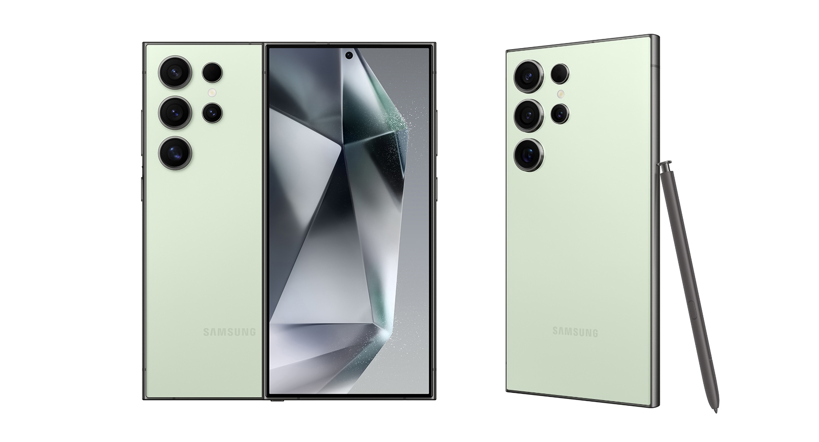 Se muestra una ventana emergente con el Galaxy S24 Ultra en color Verde Titanio