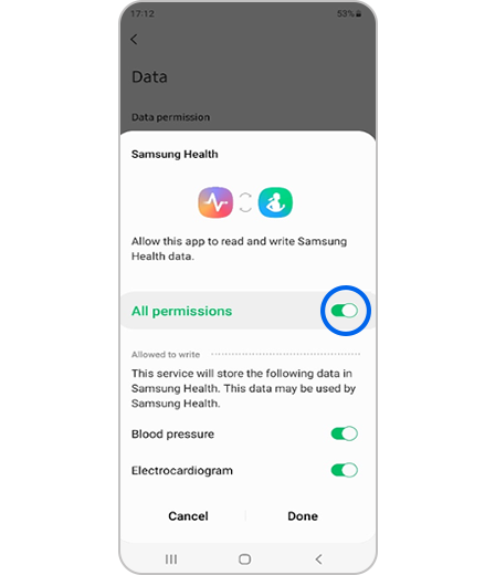 How can I synchronize the Samsung Health Monitor data to Samsung Health ...