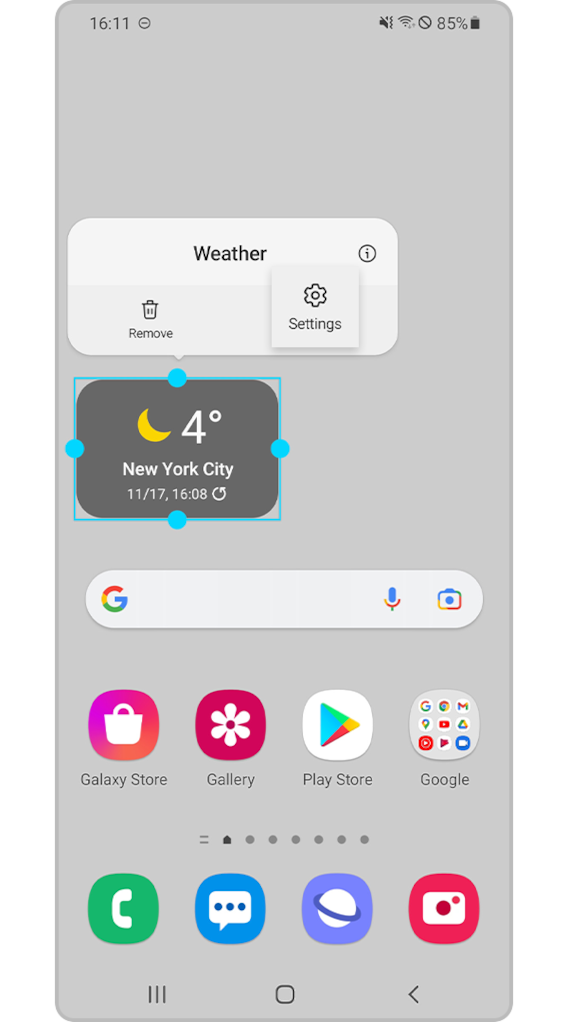 How to set the Weather widget location on your Galaxy phone | Samsung ...