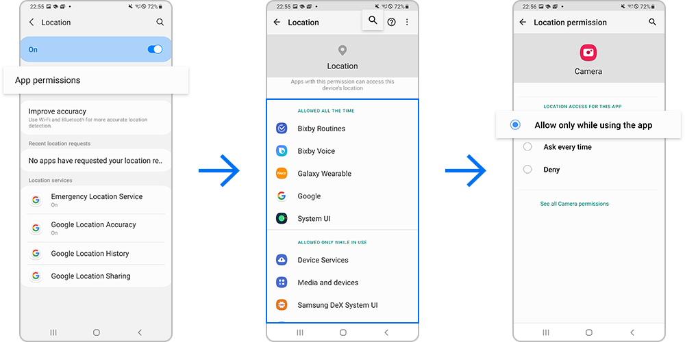 How to activate my location and change for location | Samsung