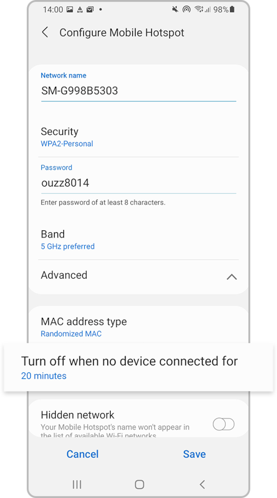 How to use and configure a Mobile Hotspot on your Galaxy phone