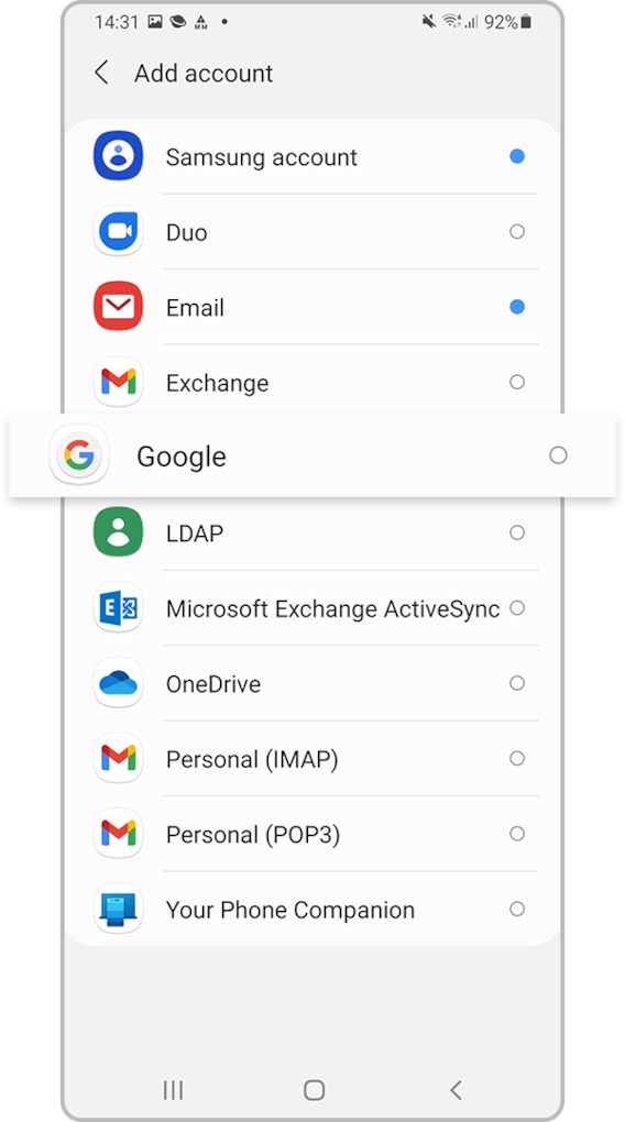 How to create or remove the Google account on your Galaxy phone