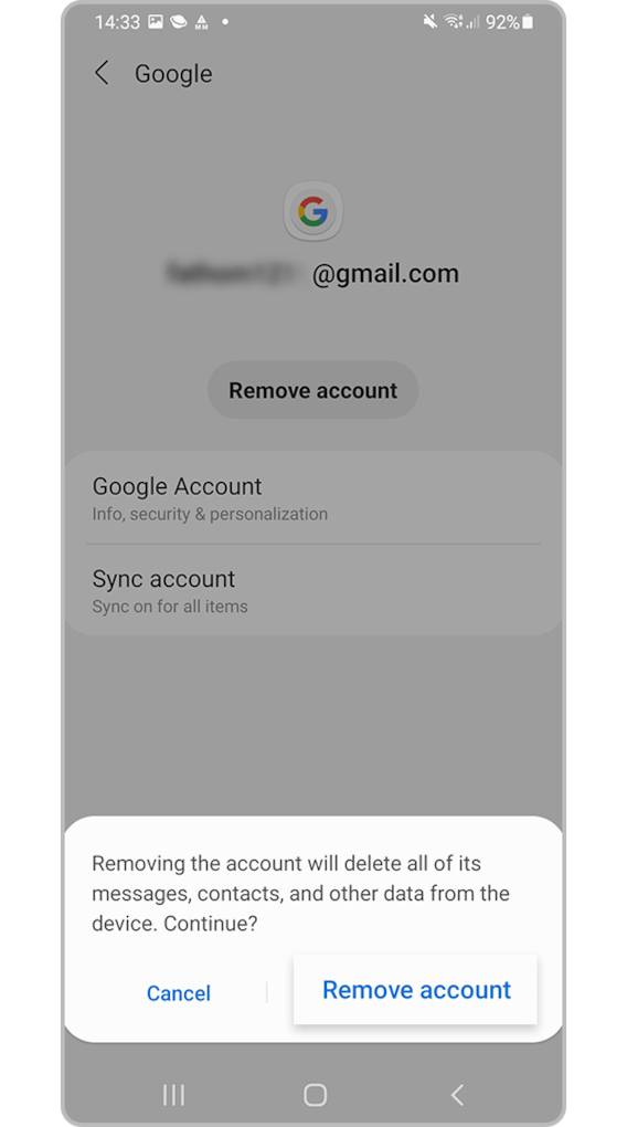 How to create or remove the Google account on your Galaxy phone ...