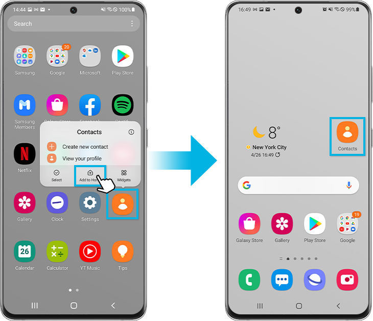 How to add apps and widgets on your Galaxy phones home screen Samsung