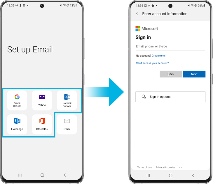 how to install outlook email on samsung galaxy s*