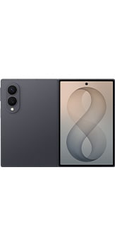 Galaxy Z Fold8 in Graphite seen unfolded from the rear.
