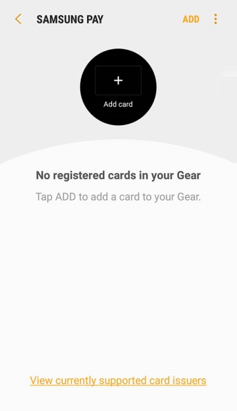 Samsung pay not showing in gear app outlet