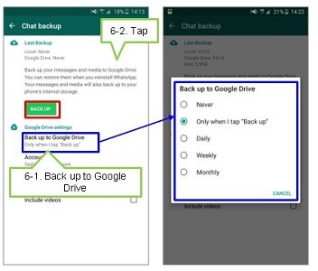 How to back up or restore WhatsApp data