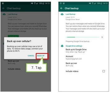 How to back up or restore WhatsApp data