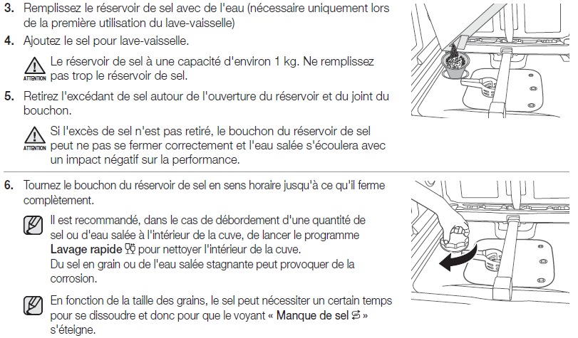 Lave Vaisselle Remplissage Du Reservoir De Sel Samsung Maroc