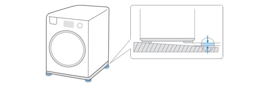 What should I do when my washing machine makes loud noise?