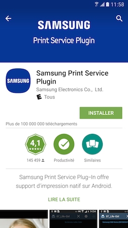 Comment imprimer à partir d'un téléphone ou une tablette Samsung