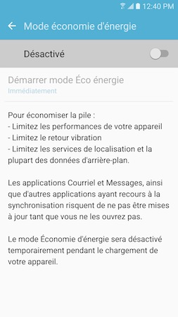 Comment Desactiver Mode Economie De Donnees Samsung Comment gérer l’autonomie de la batterie de mon Galaxy S7 et économiser