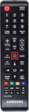 Samsung UE49K6300 TV remote choose home