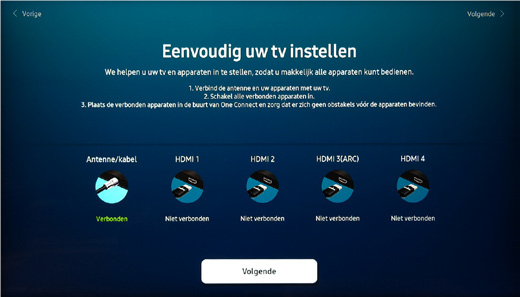 samsung tv instellen