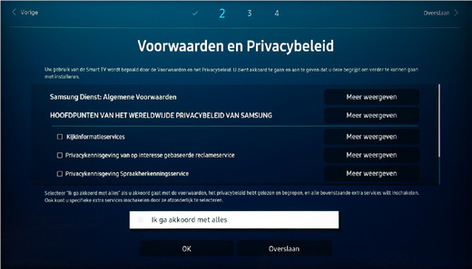 samsung tv voorwaarden
