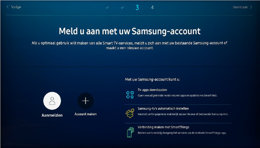 samsung tv samsung account aanmelden