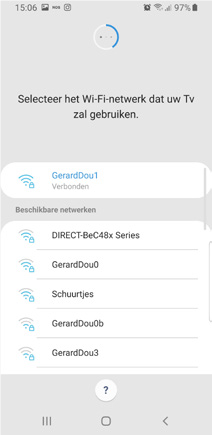 wi-fi netwerk selecteren samsung tv