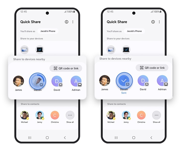 Quick Share | Apper og tjenester | Samsung Norge