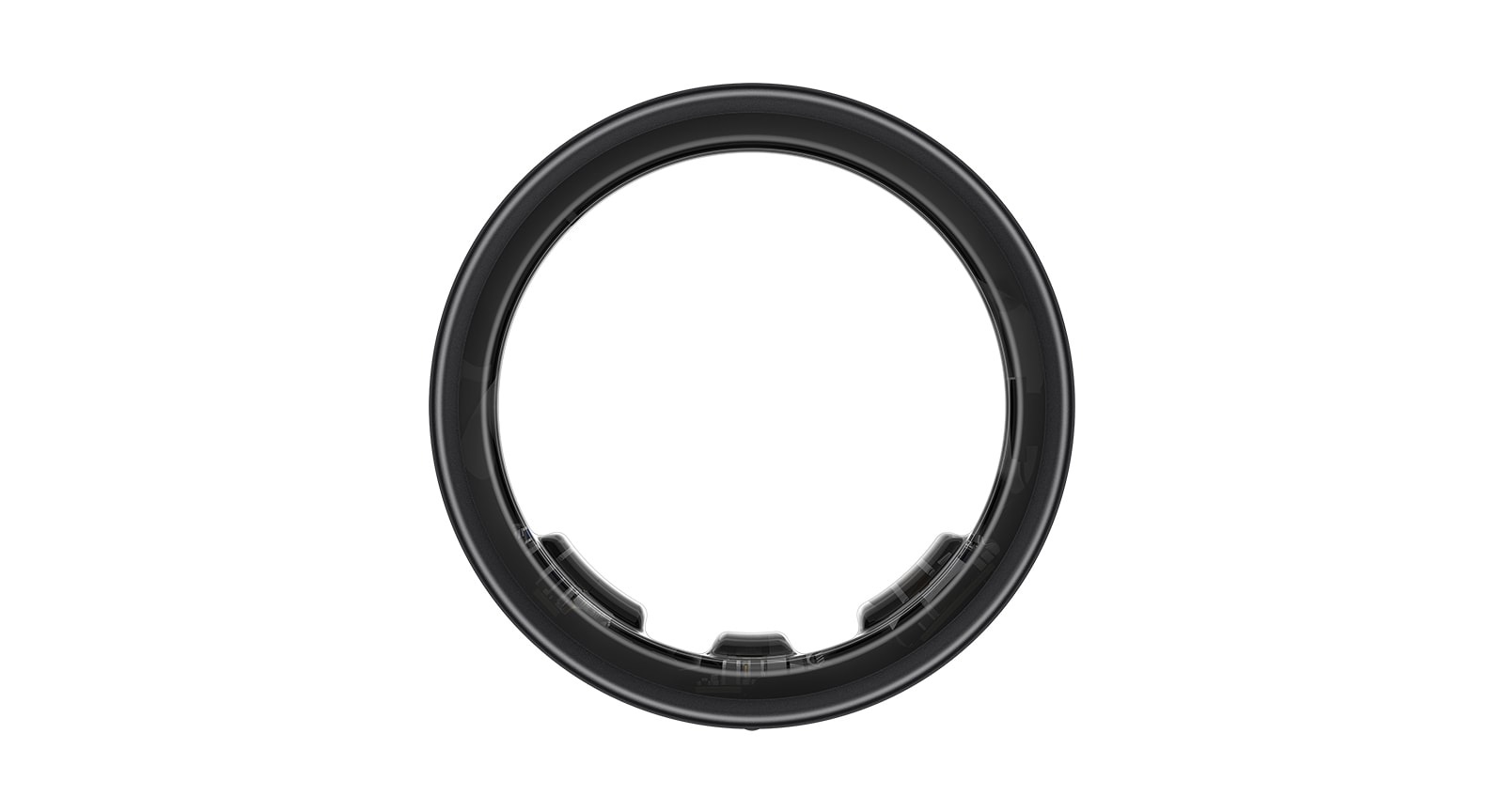 Front view of Galaxy Ring in Titanium Black can be seen.