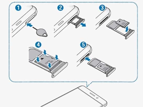 Inserting the nano SIM and microSD cards