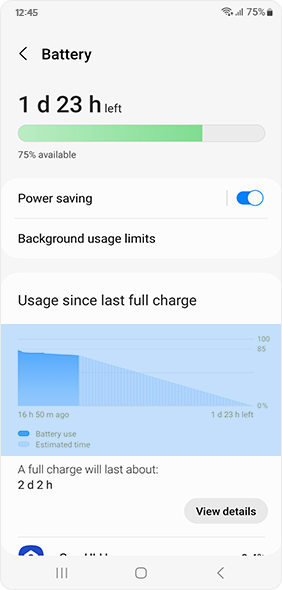 View list of apps using battery