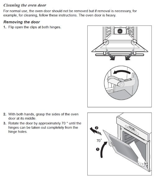 How to remove oven door and inner glass for cleaning? Samsung New Zealand